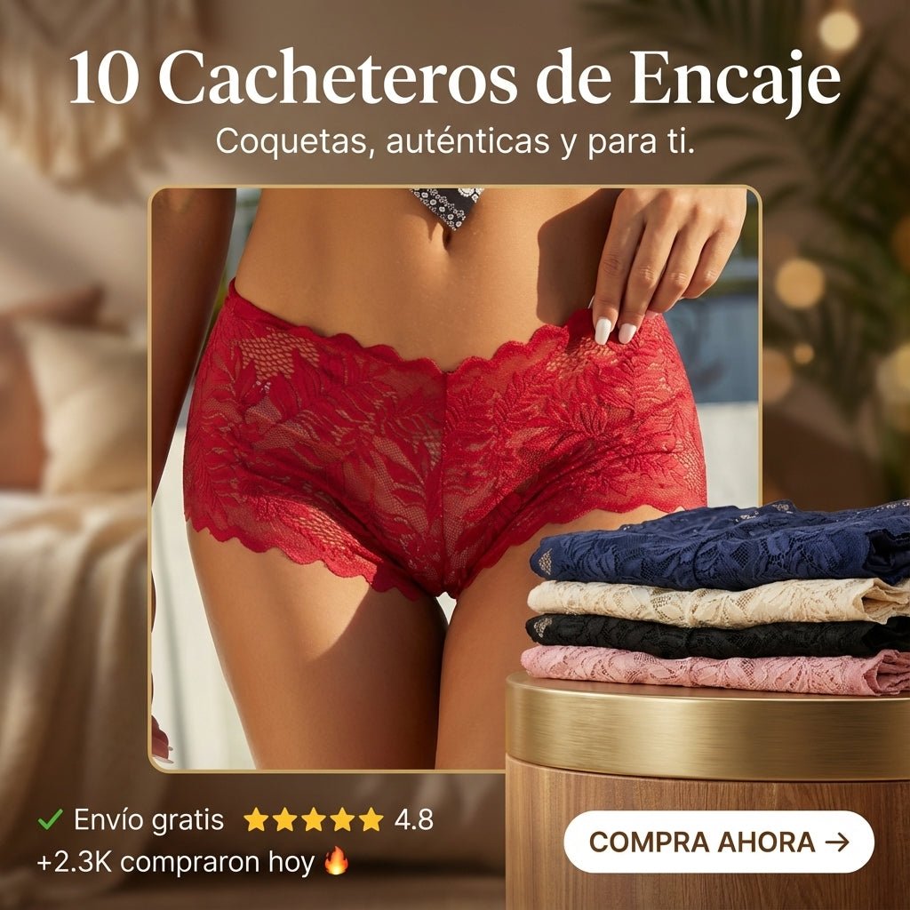 🔥 10 Cacheteros de Encaje por solo $99.990 - Dalia Ropa Interior