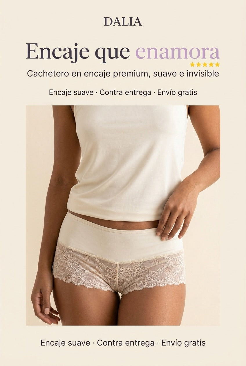 Pack x6 Cacheteros en Encaje Dalia