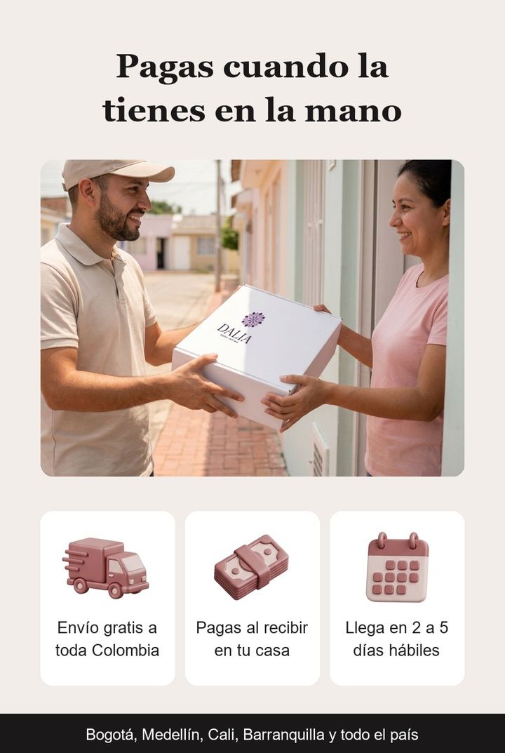 Envío gratis a toda Colombia, pagas al recibir, llega en 2 a 5 días hábiles
